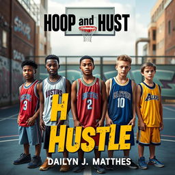 An impactful book cover design for 'Hoop and Hustle' by Dailyn J