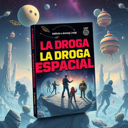 Design a captivating book cover for 'La Droga Espacial'