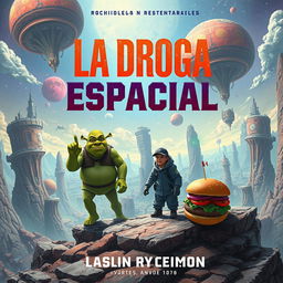 Design a captivating book cover for 'La Droga Espacial'