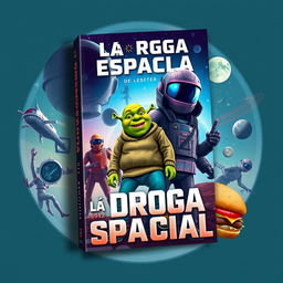 Design a striking book cover for 'La Droga Espacial'