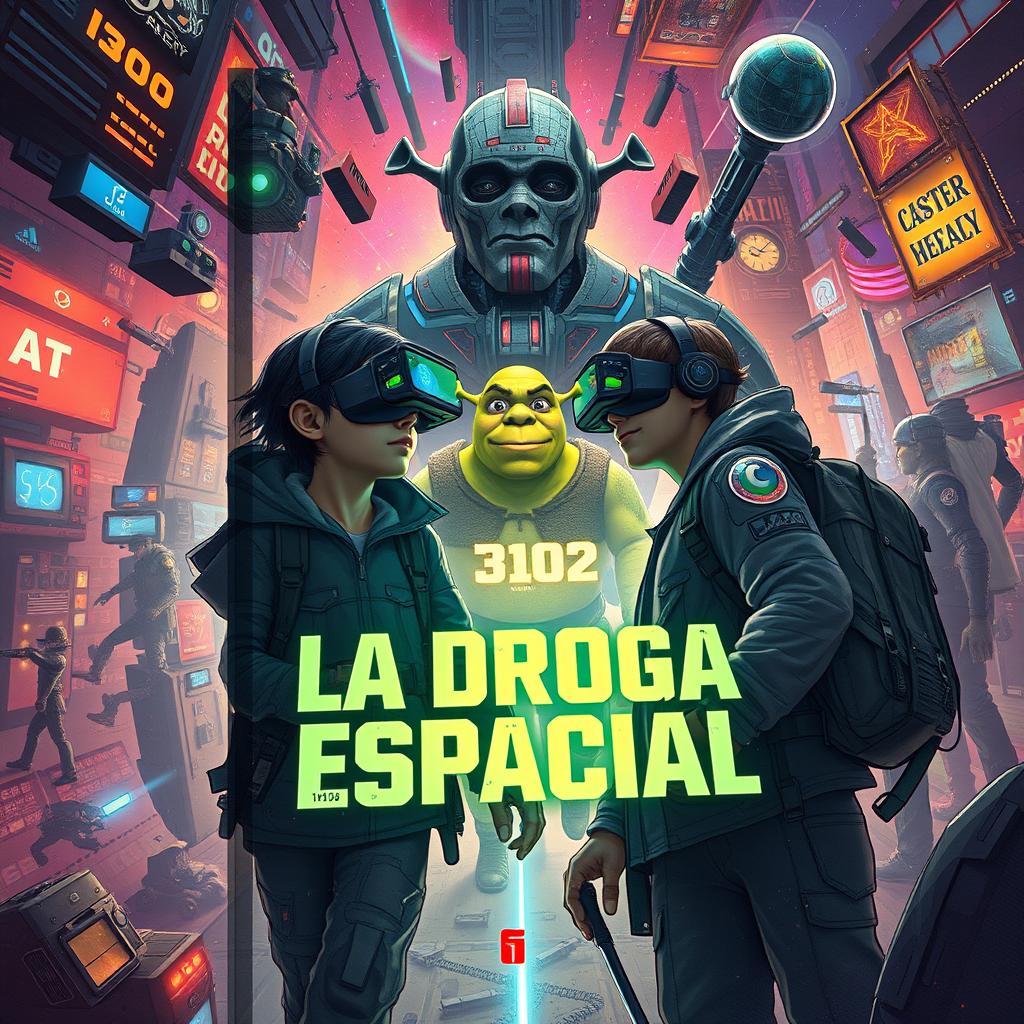 Create a captivating book cover for 'La Droga Espacial'