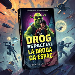 Create a captivating book cover for 'La Droga Espacial'