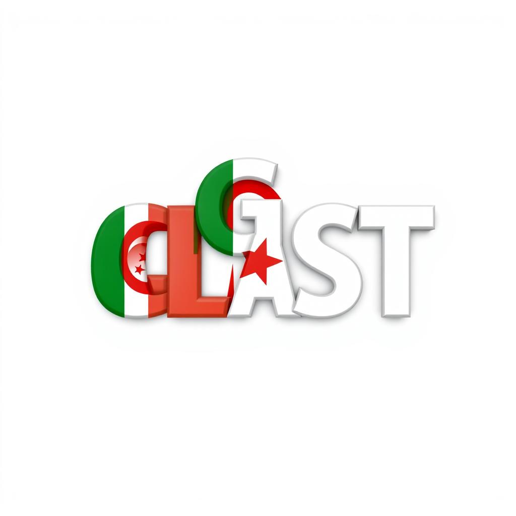 A beautifully designed logo for a company named 'GG PLAST', intricately embellished with the flag of Algeria integrated into the design