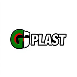 A beautifully designed logo for a company named 'GG PLAST', intricately embellished with the flag of Algeria integrated into the design