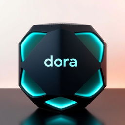 A modern and technologically advanced hexagonal speaker named 'Dora'