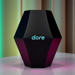 A sleek and modern hexagonal speaker named 'Dora'