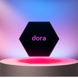 A sleek and modern hexagonal speaker named 'Dora'
