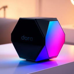 A stylish and modern hexagonal speaker named 'Dora'