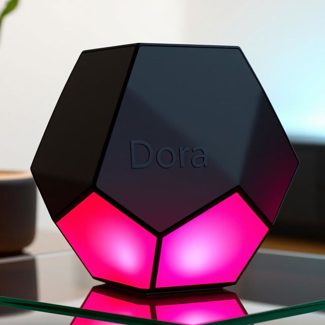 A stylish and modern hexagonal speaker named 'Dora'