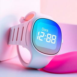 A modern and high-tech digital wristwatch named 'Dora'