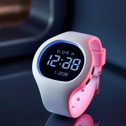 A modern and high-tech digital wristwatch named 'Dora'