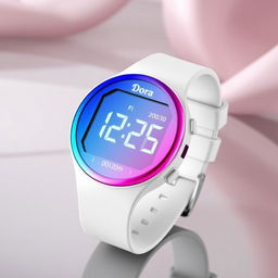 A modern and technologically advanced digital wristwatch named 'Dora'