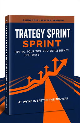 A modern book cover design for 'Strategy Sprint: How to 10X Your Business in Just 5 Days', featuring a bold and premium aesthetic
