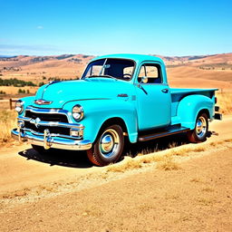 A beautifully reimagined 1950 Chevrolet Deluxe transformed into a pickup truck