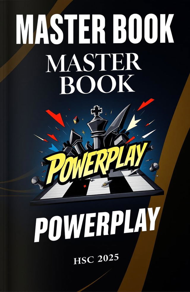 An engaging book cover design for 'Master Book: Powerplay'