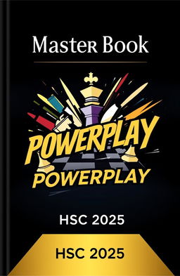 An engaging book cover design for 'Master Book: Powerplay'