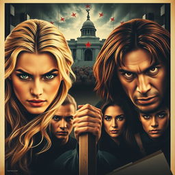 A captivating movie poster showcasing the fierce opposition between two distinct clans