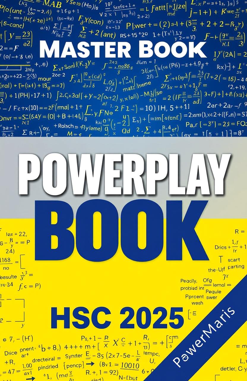 An eye-catching book cover featuring the title 'Master Book: Powerplay HSC 2025'