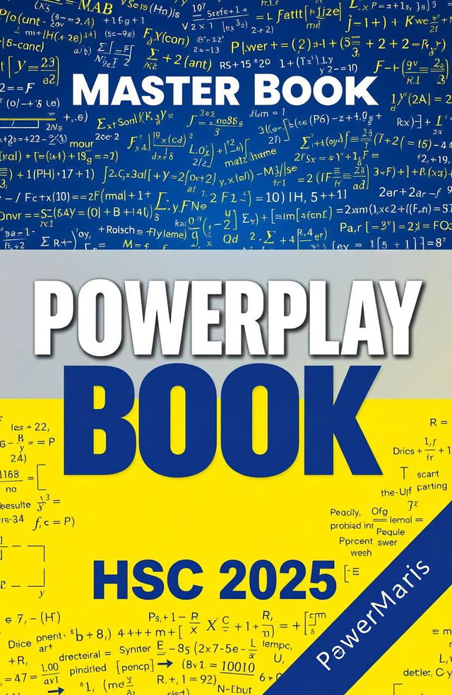 An eye-catching book cover featuring the title 'Master Book: Powerplay HSC 2025'