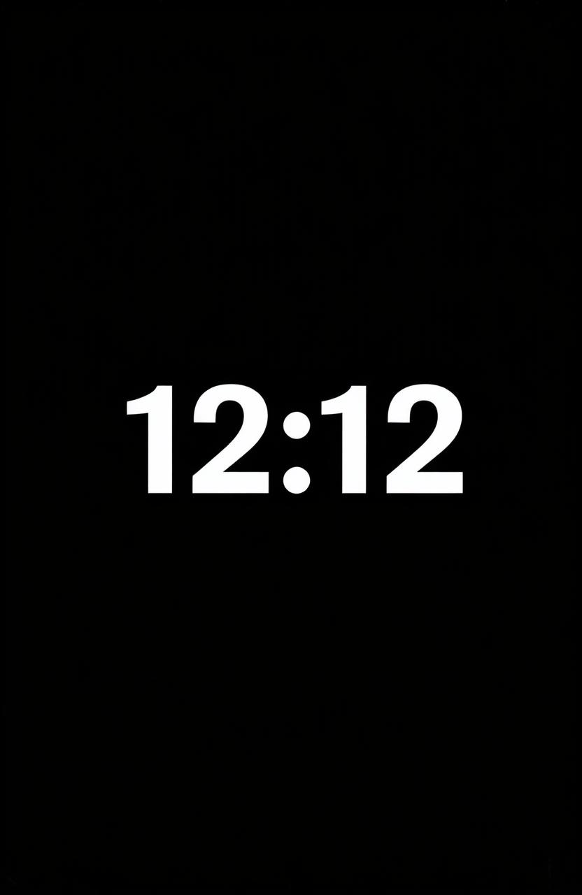 A simple and elegant album cover for a song titled '12:12'