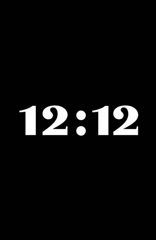 A simple and elegant album cover for a song titled '12:12'