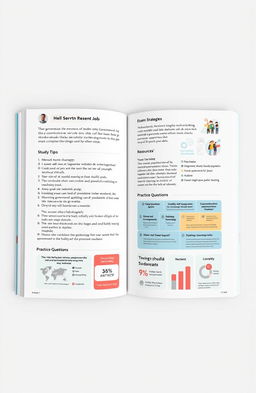 A detailed page layout for a government job preparation guidebook