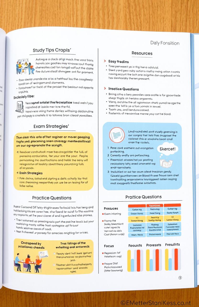 A detailed page layout for a government job preparation guidebook