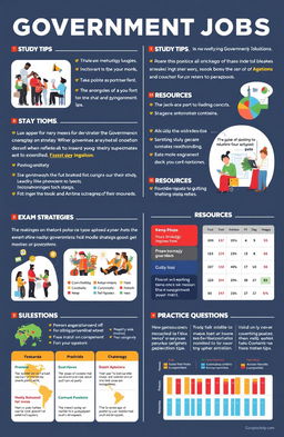 A detailed page layout for a government job preparation guidebook