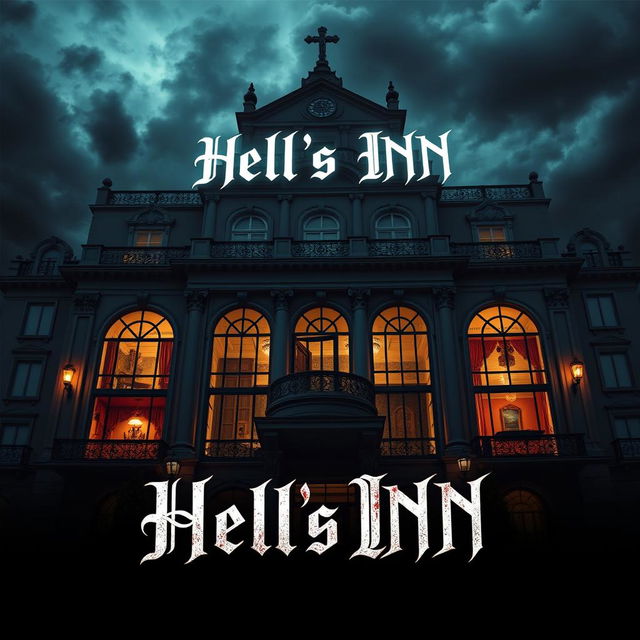 An enticing yet sinister movie poster for a horror film titled "Hell's INN"