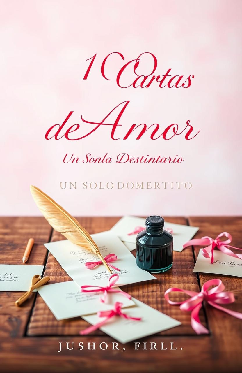 A captivating book cover design for the title '100 Cartas de Amor, Un Solo Destinatario'