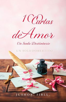 A captivating book cover design for the title '100 Cartas de Amor, Un Solo Destinatario'