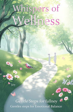 A serene and calming digital artwork illustrating the theme "Whispers of Wellness: Gentle Steps for Emotional Balance"