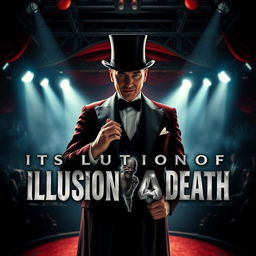 A chilling and gripping movie poster for a horror thriller titled "Illusions of Death"