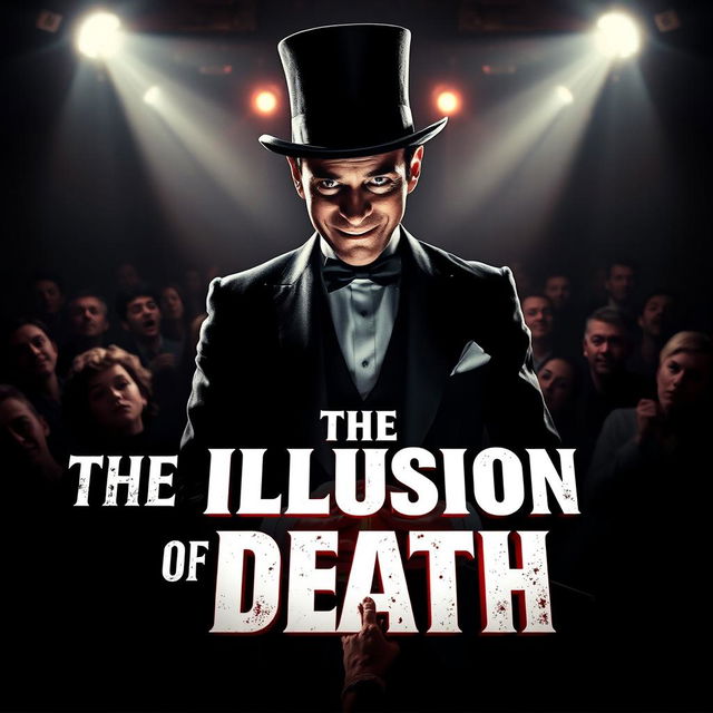 An intense and captivating movie poster for a horror thriller titled "The Illusion of Death"