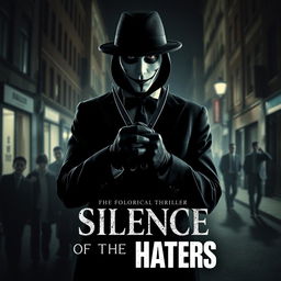 A hauntingly intriguing movie poster for a psychological thriller titled "Silence of the Haters"