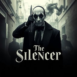 A haunting and atmospheric movie poster for a psychological horror film titled "The Silencer"