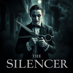 A haunting and atmospheric movie poster for a psychological horror film titled "The Silencer"