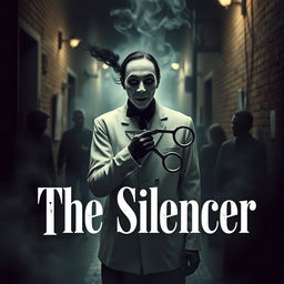 A haunting and atmospheric movie poster for a psychological horror film titled "The Silencer"