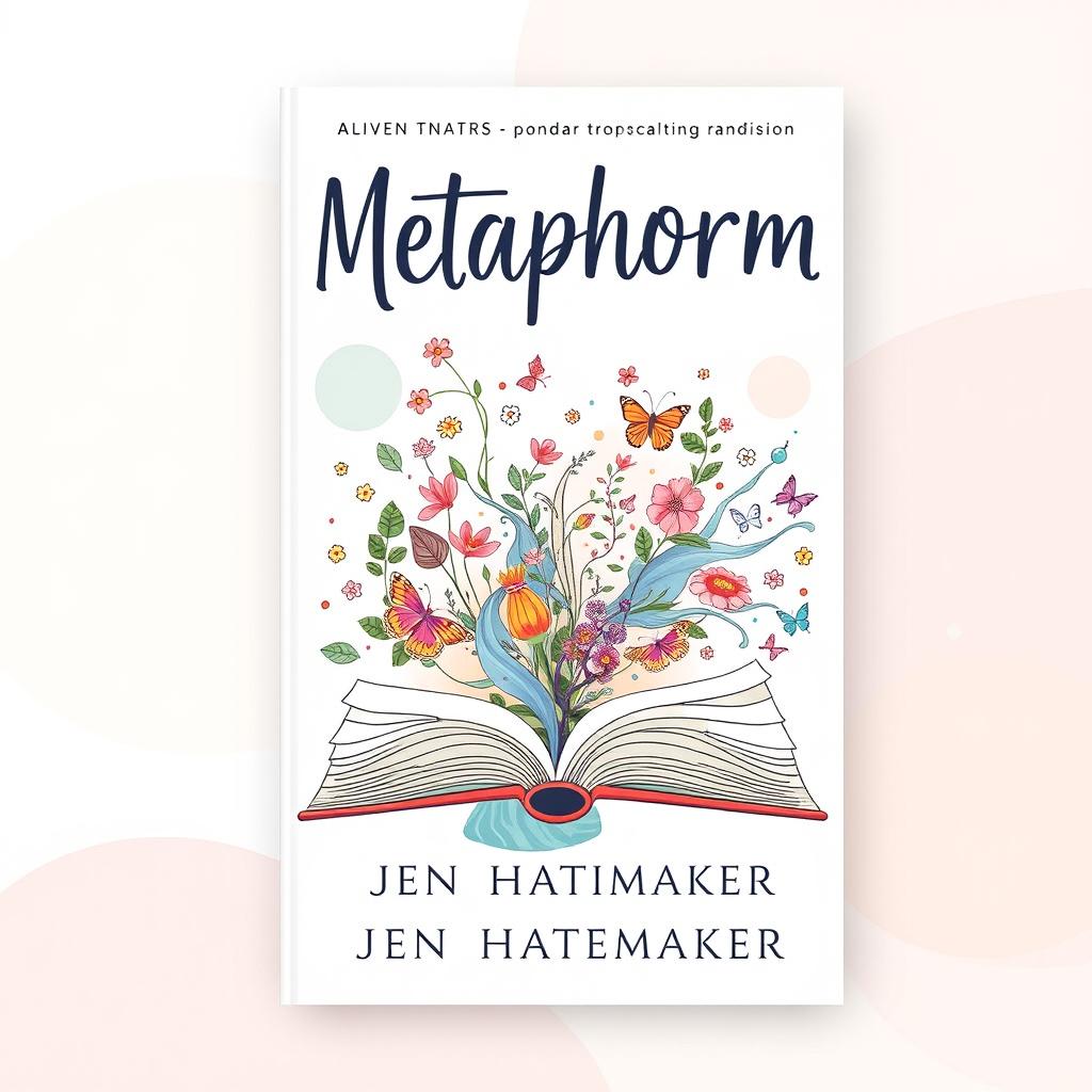 A book cover design for 'Metaphorm' by Jen Hatmaker, featuring a whimsical and imaginative concept