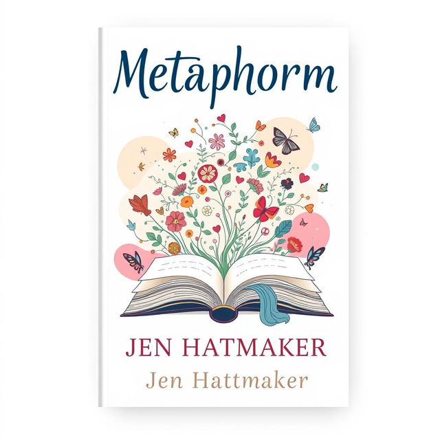 A book cover design for 'Metaphorm' by Jen Hatmaker, featuring a whimsical and imaginative concept