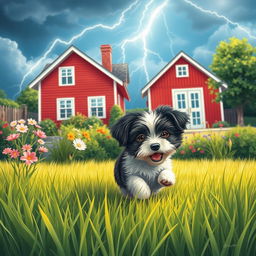 A beautifully illustrated summer garden scene sized at 140 x 220 mm