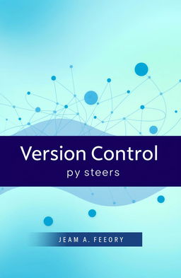 An abstract book cover design that creatively represents version control systems in a visually striking way