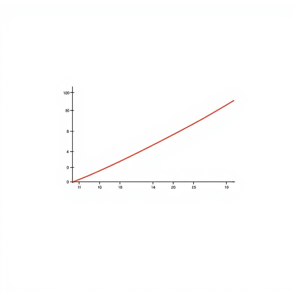 A simple Excel-style graph on a clean white background, featuring a line graph that hovers at 50% on the Y-axis with a very sharp step function increase that escalates dramatically to 90%