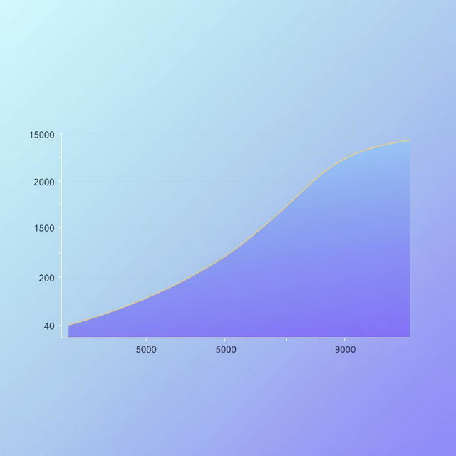 An Excel-style line graph featuring a smooth, flat gradient background that transitions into a steep upward jump in the line from 50% to 90%