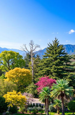 A stunning and diverse collection of trees, showcasing various species from around the world
