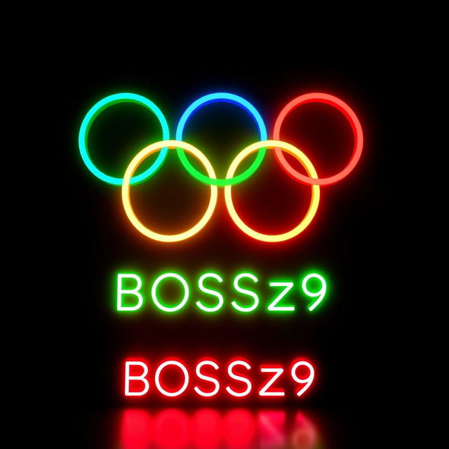 The Olympic symbol made up of five interlocking rings, prominently displayed in vibrant colors