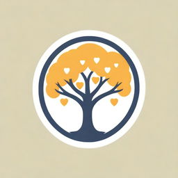 A VPN logo symbol with a backdrop of a flourishing linden tree in full bloom