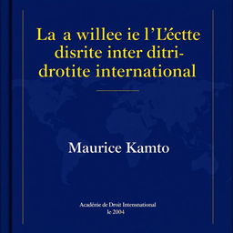 A sophisticated book cover design for a legal title