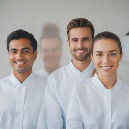 An image of three individuals who are neat and well-groomed, each person radiating cleanliness.