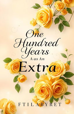 A stunning book cover designed in a fantasy style featuring vibrant yellow roses cascading across the front